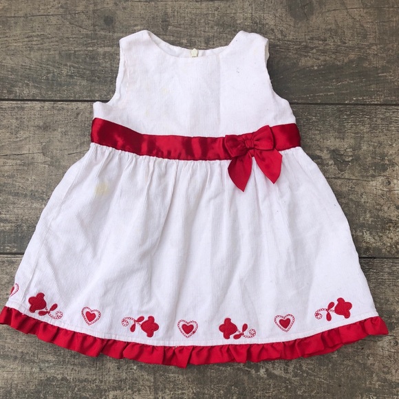 Hanna Andersson Cream and Red Corduroy Dress - Picture 1 of 7